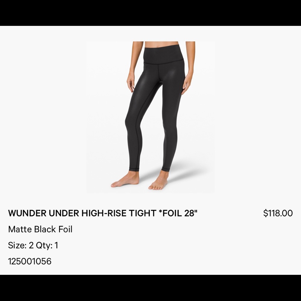 lululemon foil leggings , NWOT